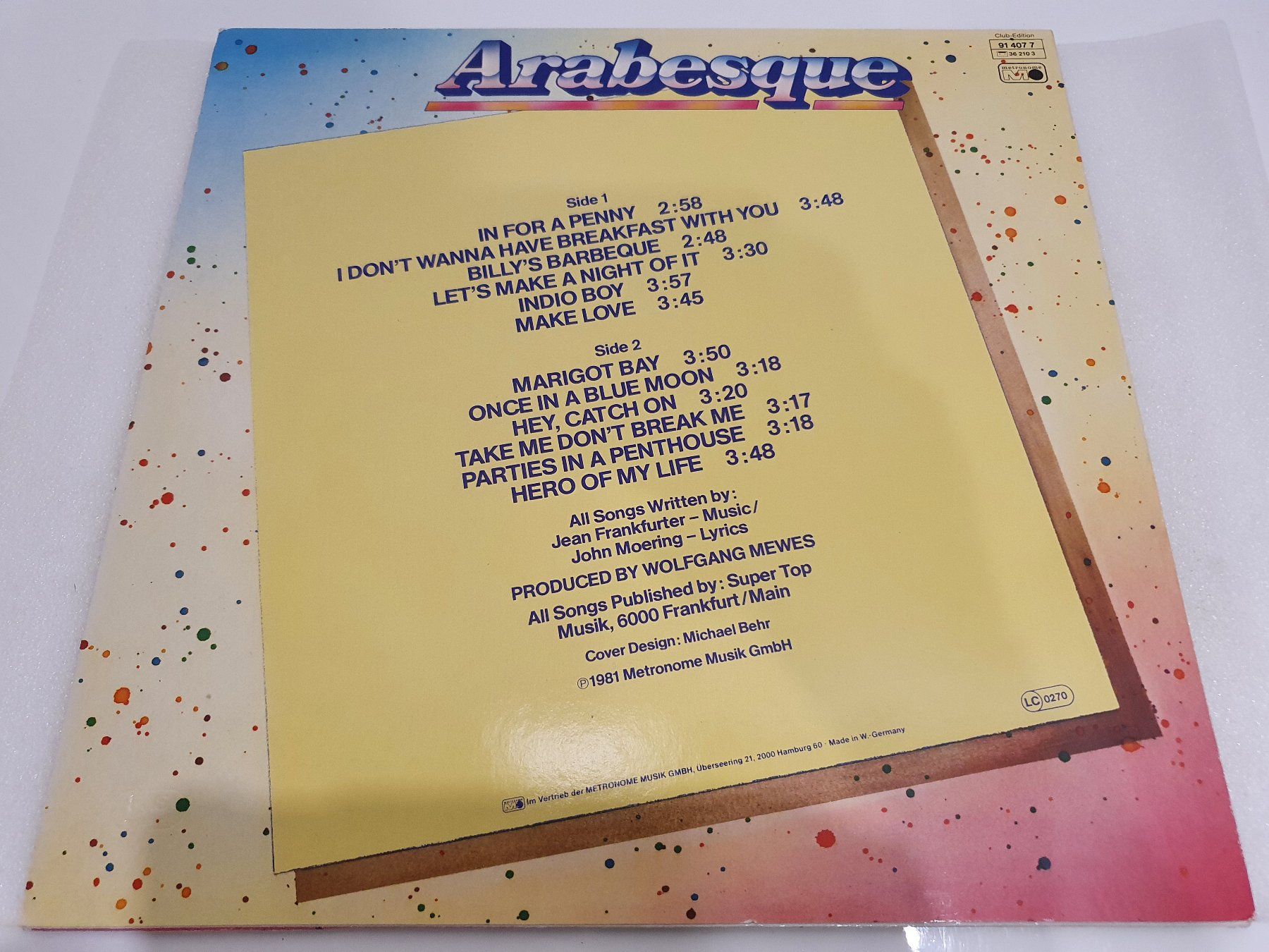 Dischi in vinile: Arabesque – Arabesque – Usato da Uster venduto da Vinyl-Leidenschaft 1