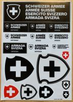 A4 Stickerbogen der CH Armee