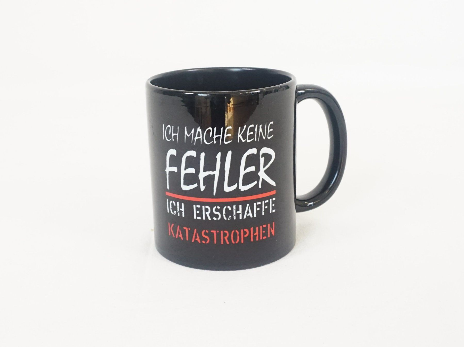 Tazze: Schwarze Tasse mit lustigem Spruch – Usato da Pratteln venduto da Restwert_Pratteln 2