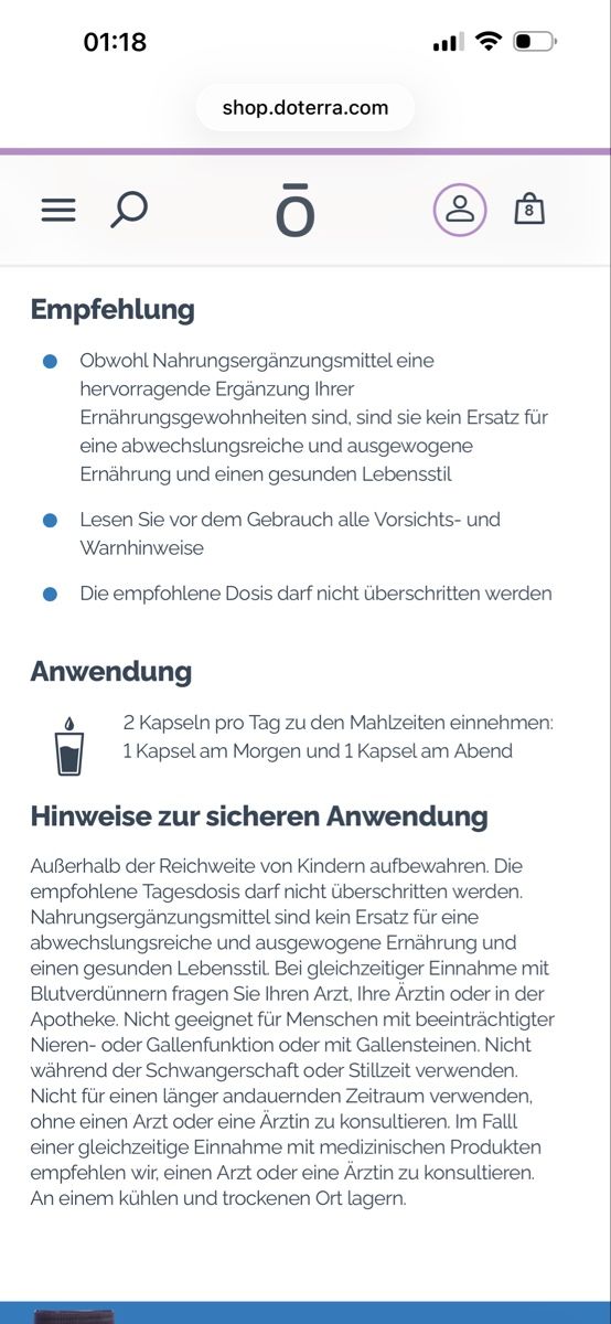 Doterra Huiles essentielles: DoTERRA Deep Blue Polyphenol Complex Kapseln 60 Stk – Neuf avec emballage d'origine à Reichenburg par RelaxingMoments 2