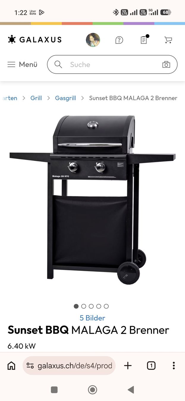 Grils: Sunset BBQ MALAGA 2 Brenner 6.40 kW – D'occasion à Tagelswangen par electro_