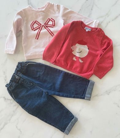 Kleider Set Jacadi 88 (86) Sweater Strickpullover Jeans