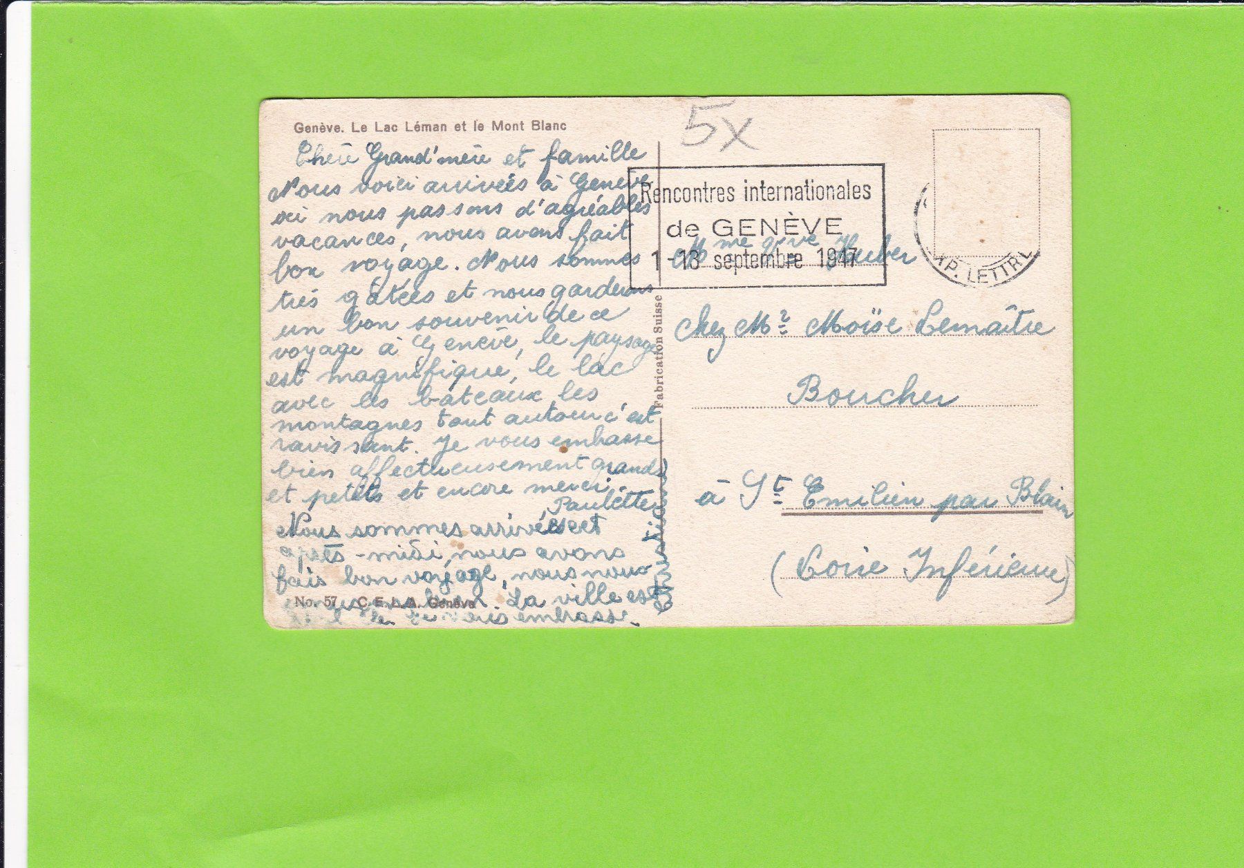 Cartoline postali: Genève-Le Lac – Usato da St. Peterzell venduto da neckertal 1