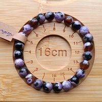 Lila Achat Armband Mineralien Stein