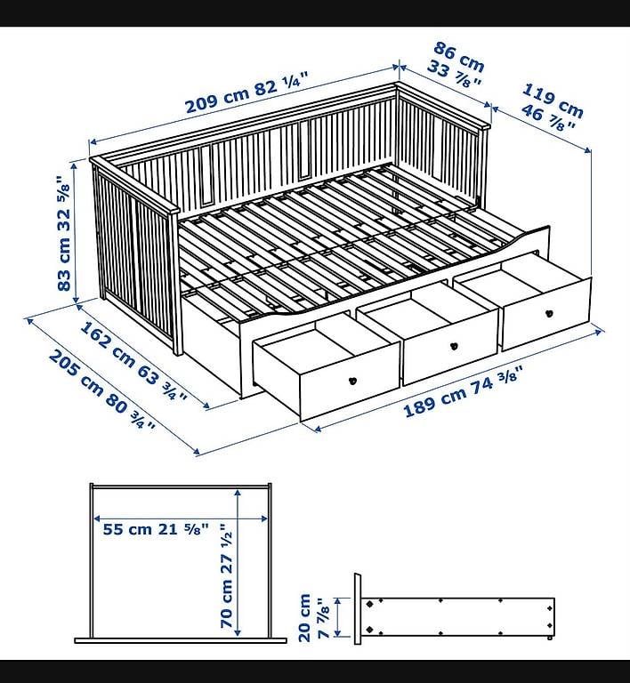Lits: Ikea Bett Hemnes – D'occasion à Riehen par mrr_rg2p 1