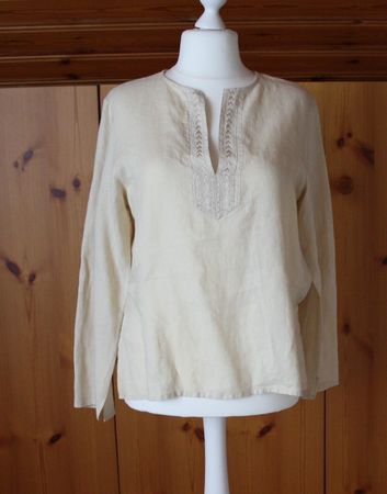 Bluse Langarm OVIESSE vanillefarben Gr. 42