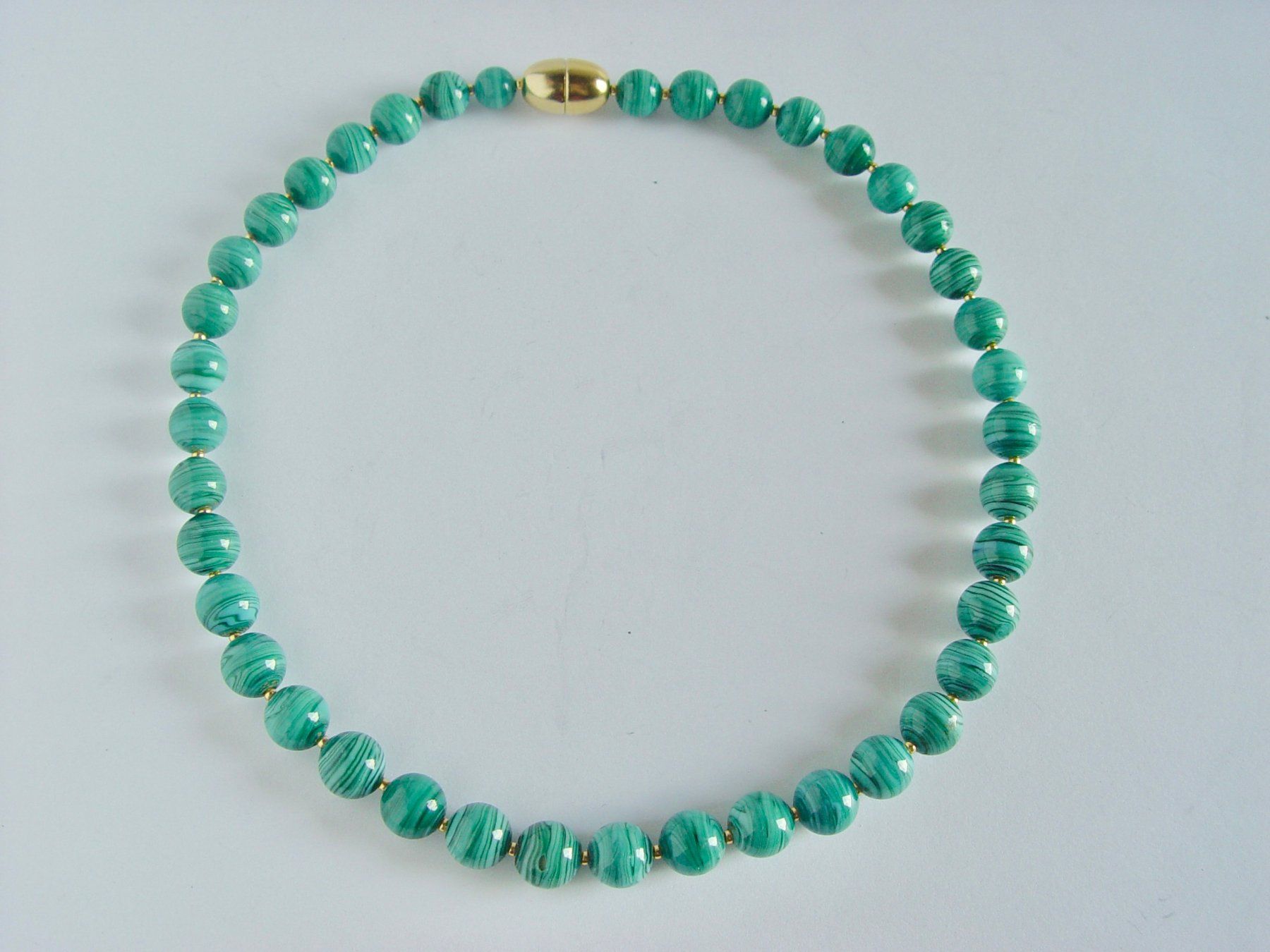 Colliers: Vintage Glaskette, Malachit Stil – D'occasion à Henggart par gernli 2