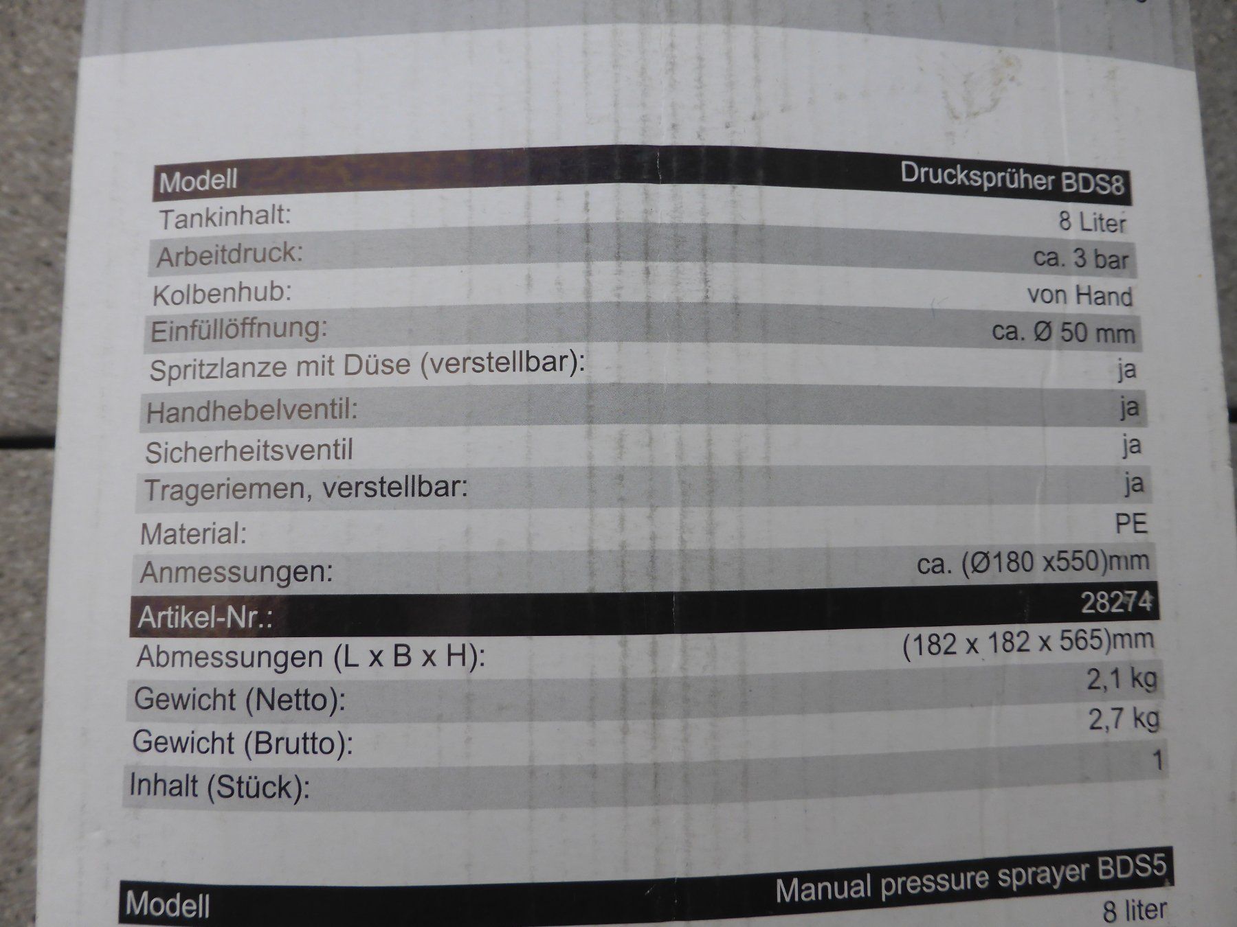 Technique médicale: Drucksprüher - Marke "berlan" – D'occasion à Trimmis par bergamo10 5