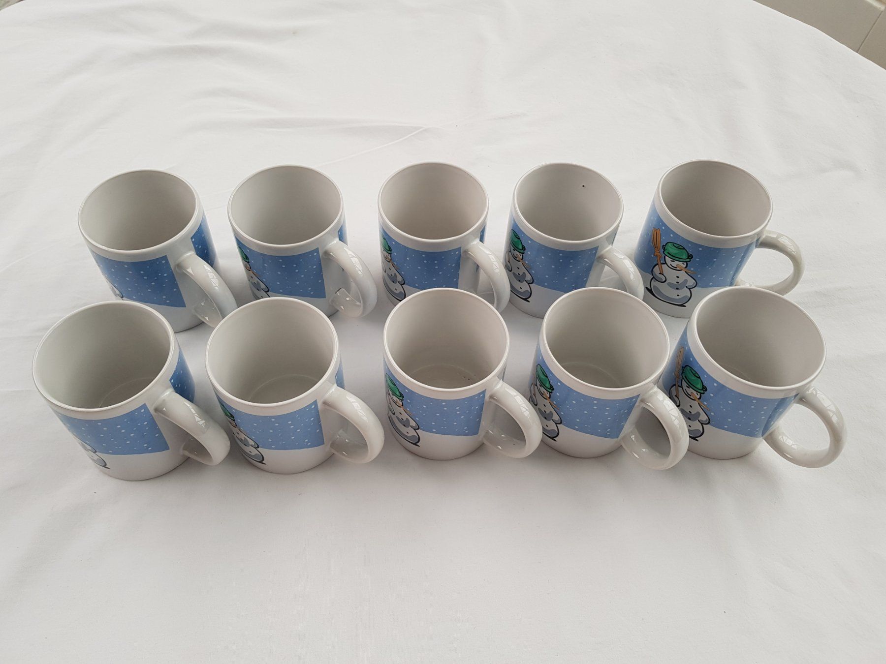 Tazze: 10er Set Tassen mit Schneemann-Motiv – Nuovo (secondo la descrizione) da Näfels venduto da SuEdHe 3
