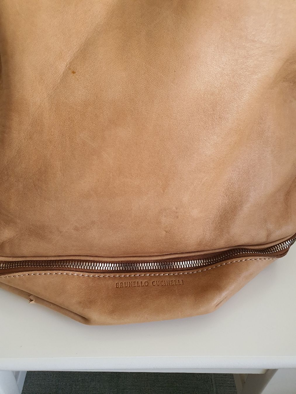 Brunello Cucinelli Rucksäcke: Brunello Cucinelli backpack light brown leather – Gebraucht aus Genève von gvokiii 8