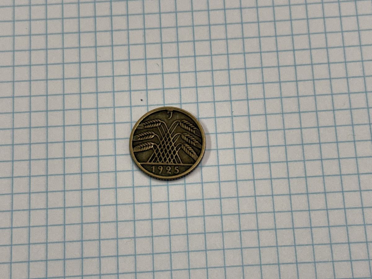 Tutti le monete: Deutschland 5 Reichspfennig 1925 J – Usato da Zürich venduto da daki81 1