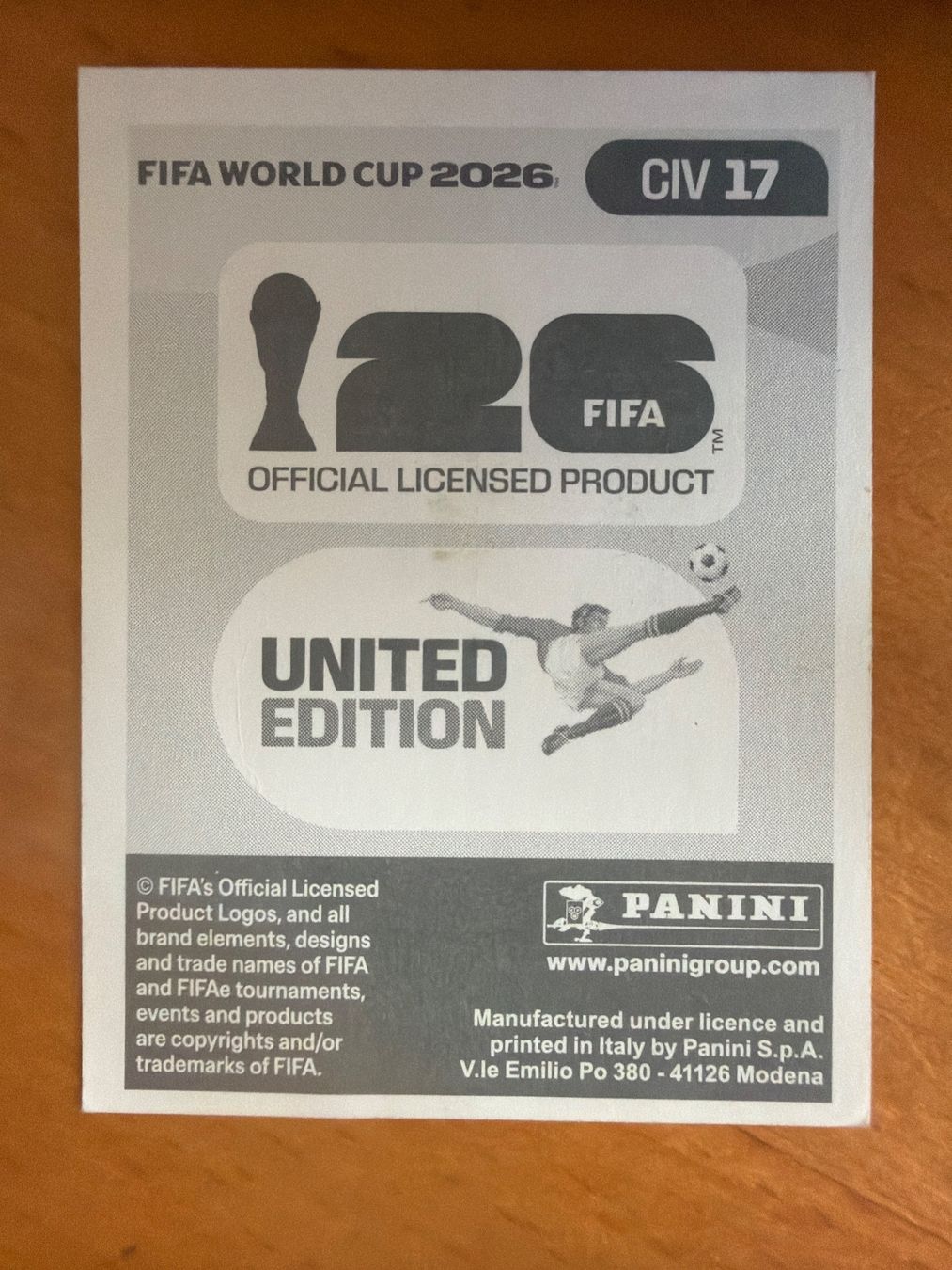 Panini Cartes à collectionner: Panini CIV17 – Neuf (Voir description) à Susten par Rechnun 1