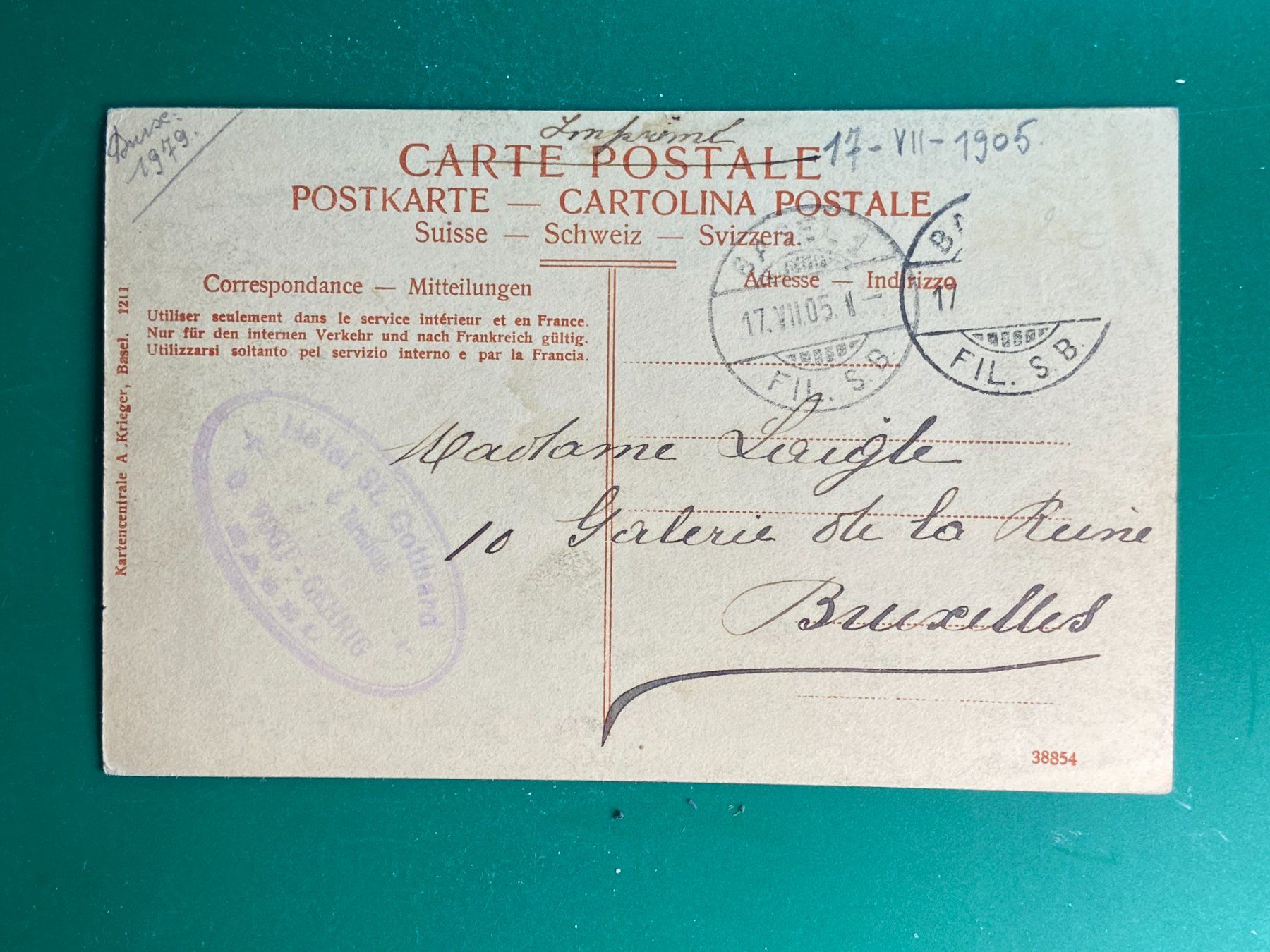 Cartoline postali: Basel - Wettsteinbrücke – Usato da Steg VS venduto da danwer74 1