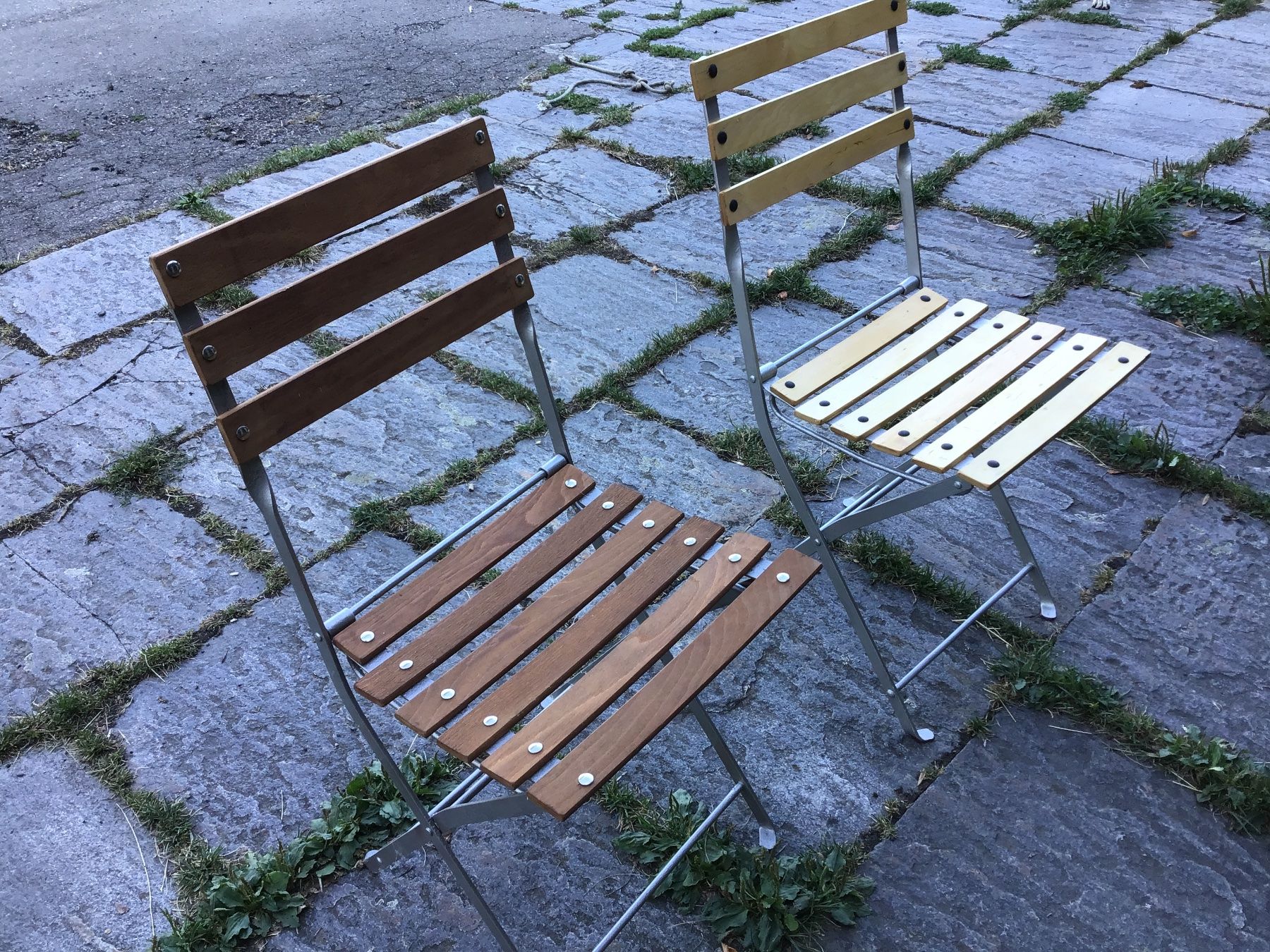 Sedie: 2 Klappstühle sehr alt aber restauriert – Usato da Neuheim venduto da 63Anna 1