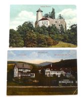 Arlesheim Schloss Birseck und Kaffeehalle mit Burg Reichenst