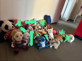Lot de peluches diverses état occasion bon état