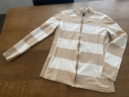 TH TOMMY HILFIGER JACKE/Jäckli/Pullover Gr.S mocca/weiss