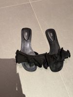Zara Sandalen Schwarz mit Schleife, Grösse 37