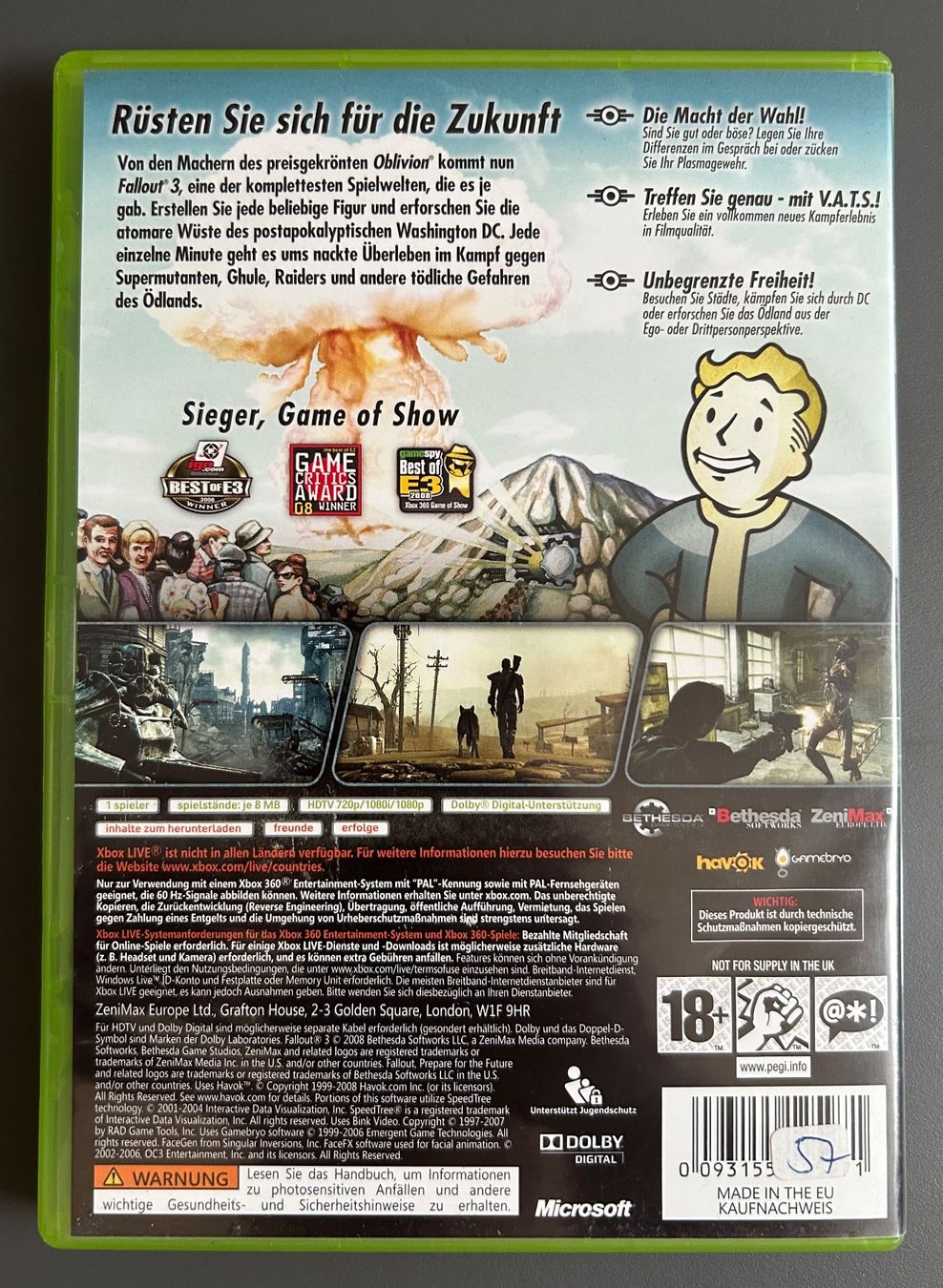 Giochi: Fallout 3 - Xbox 360 – Usato da Obfelden venduto da jenxbp 1