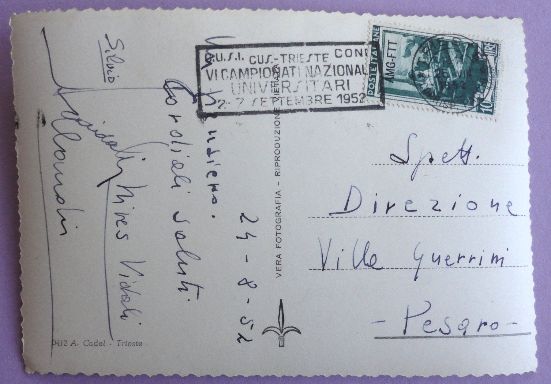 Cartoline postali: Trieste - Panorama e Porto – Usato da Fétigny venduto da Billy2miny 1