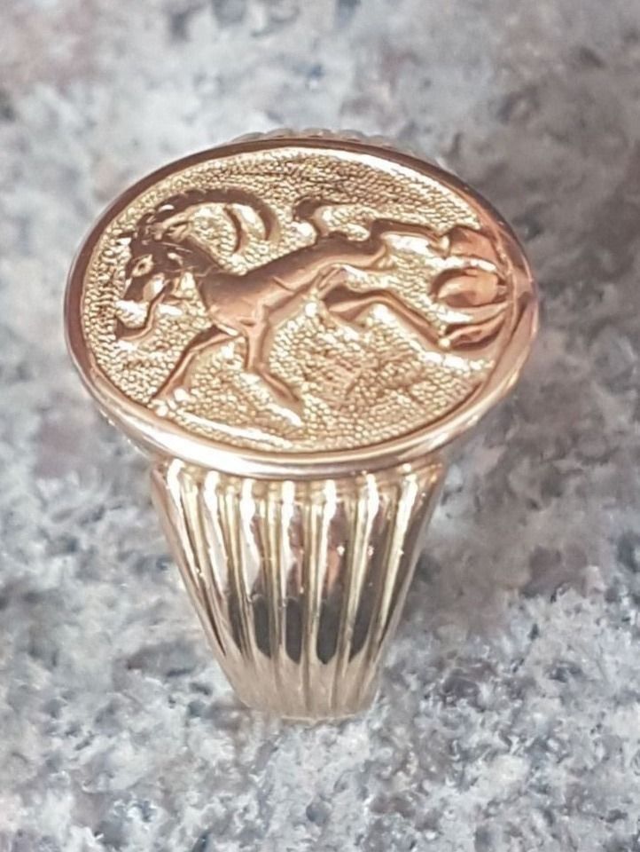 Anelli: Steinbock 750 Gold - Ring 18 Karat Gold – Nuovo (secondo la descrizione) da Unterägeri venduto da Altgoldschmuck 3