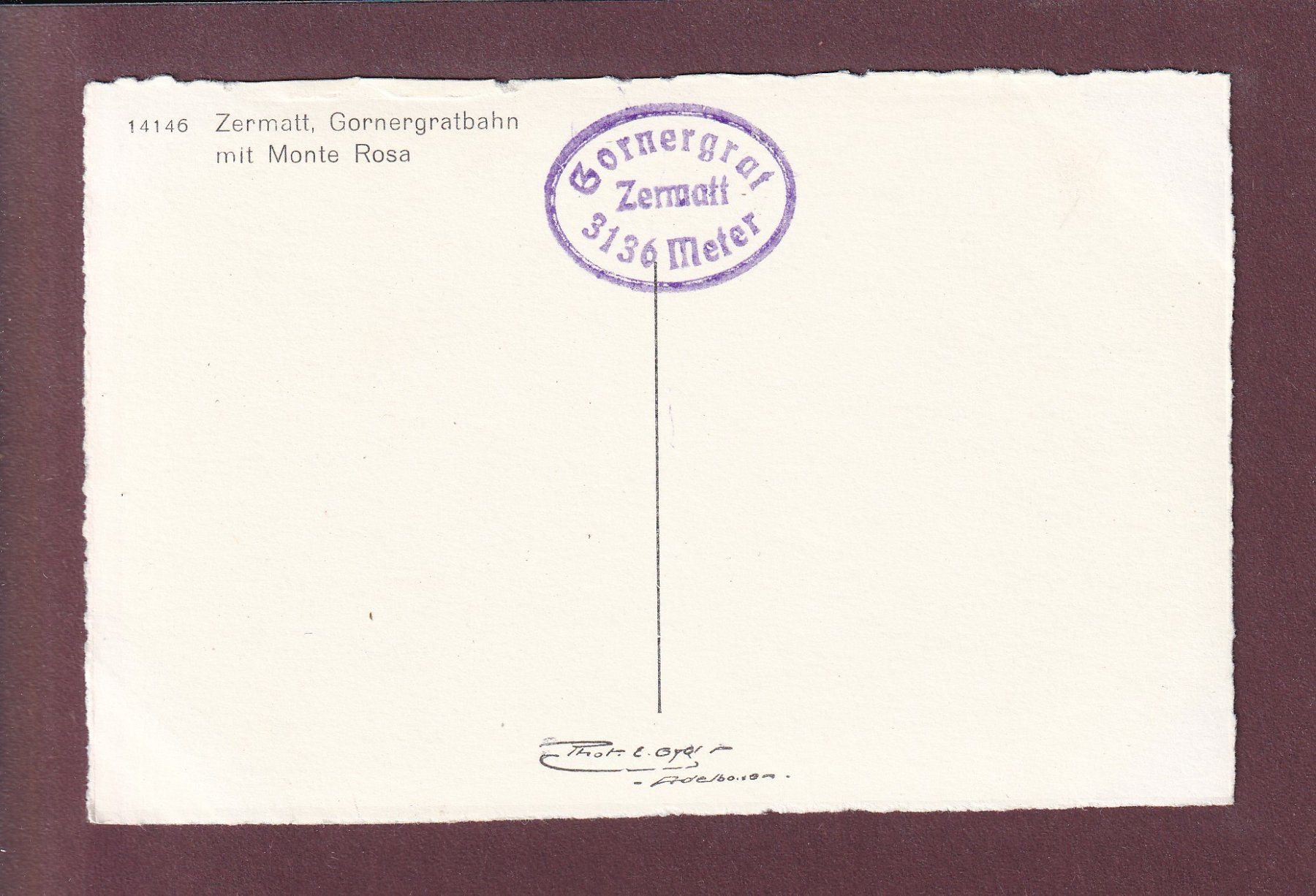 Cartoline postali: GORNERGRAT-BAHN - Monte Rosa – Usato da Pully venduto da nicecards 1