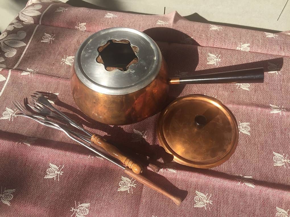 Pentole: Set fondue bourguignonne - chinoise in rame – Usato da Zollikon venduto da omega_lex 2