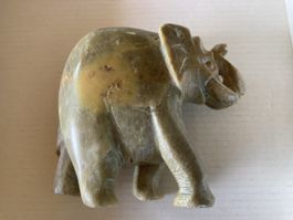Handgeschnitzter Elefant aus Speckstein, Deko für Dich!