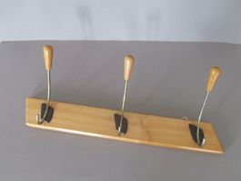 Vintage Kleiderhaken Garderobe Wandgarderobe Holz Metall