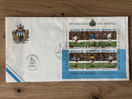Enveloppe Premier Jour San Marino Football 1990