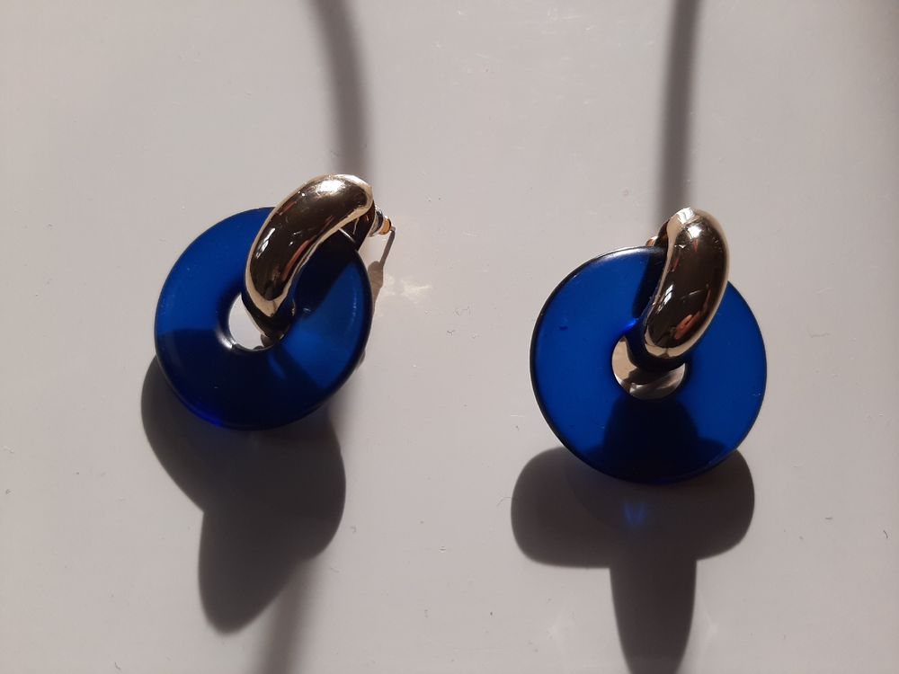 Boucles d'oreilles Promod bleues (Neuf avec emballage d'origine) à