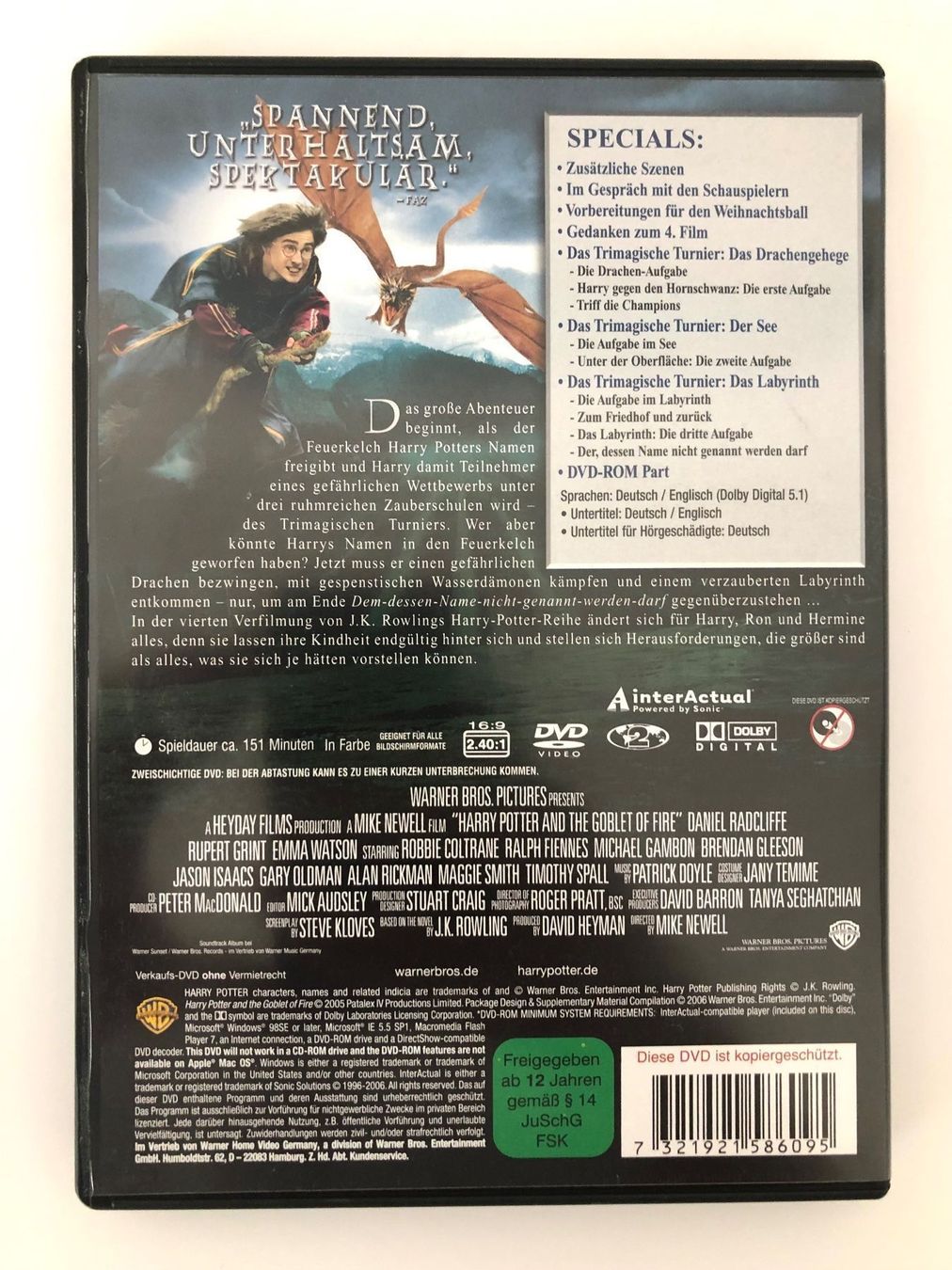 Tutti i DVDs: Harry Potter und der Feuerkelch DVD – Usato da Inwil venduto da TheSwissEagle 1