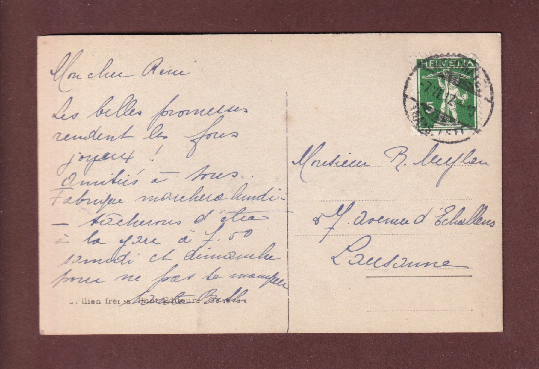 Ansichtskarten: NEUCHÂTEL - Le Château - 1917 – Gebraucht aus Pully von nicecards-shop 1