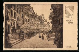 Thun, Partie in der Hauptgasse, Wappen