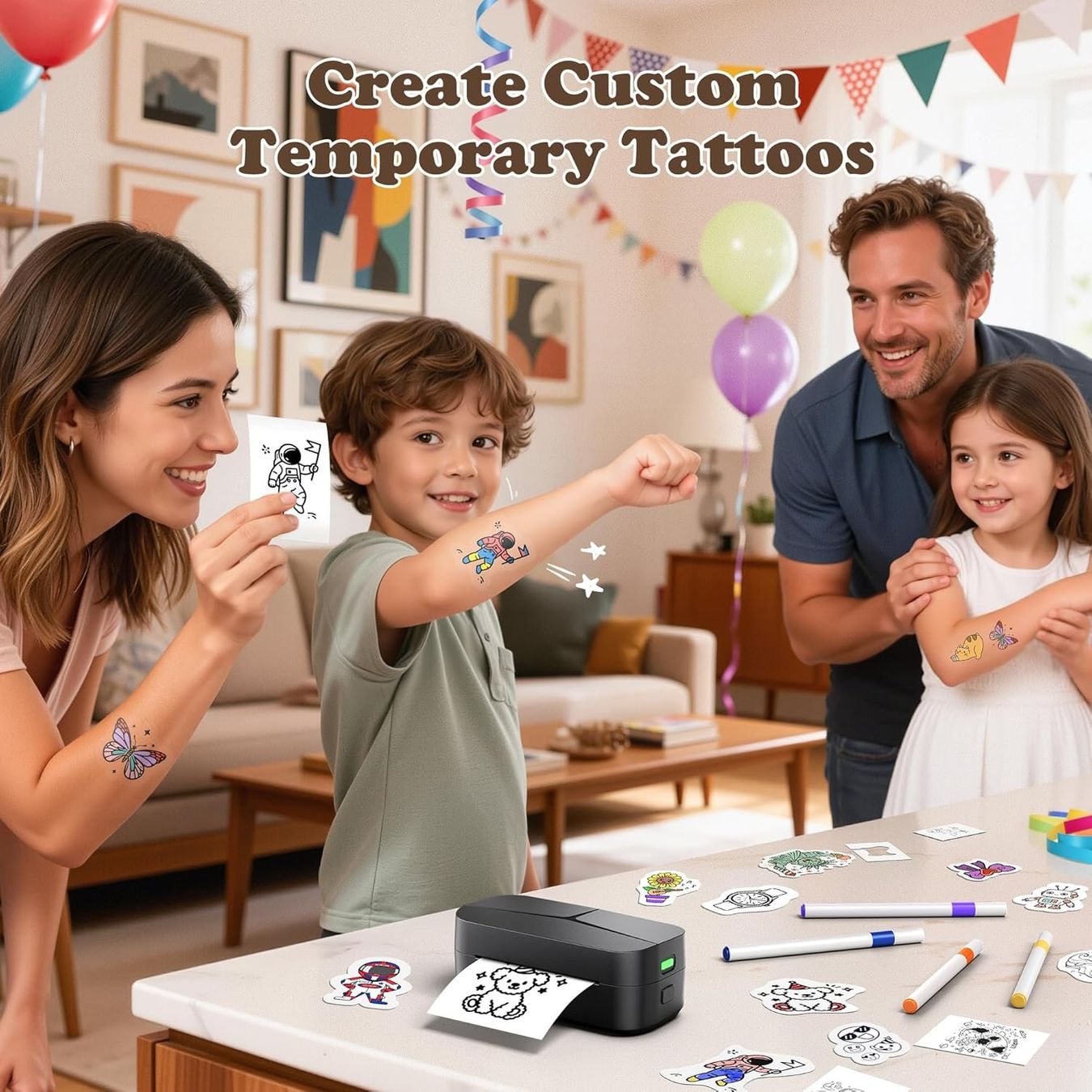 Stampanti: Kinder Tattoo Drucker Set Thermodrucker Phomemo TK32 – Nuovo e nell'imballaggio originale da Suhr venduto da SchnapperCH 3