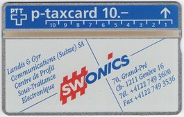 10 CHF Landis & Gyr SWONICS - seltene Kunden Taxcard