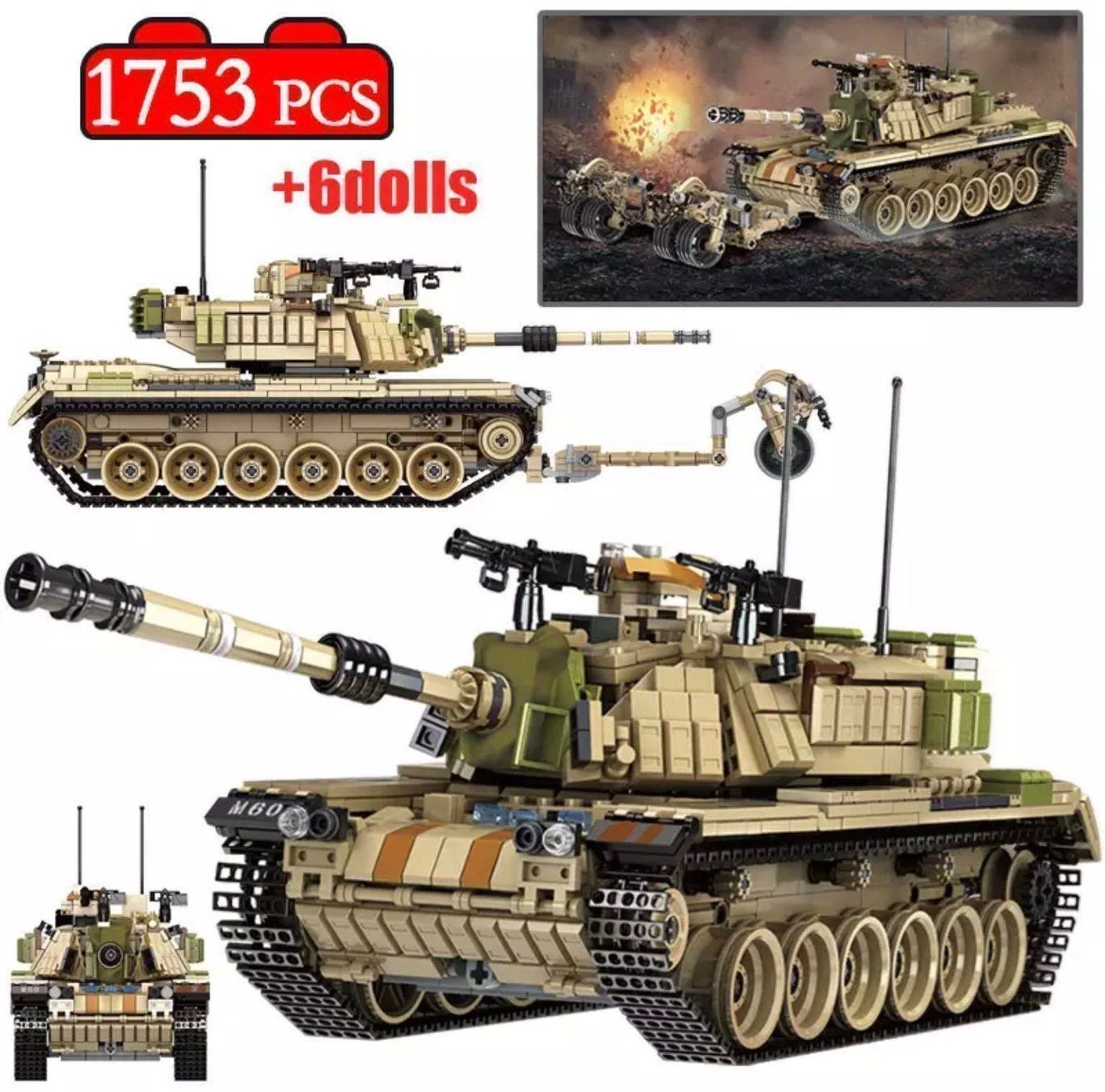 Kit di costruzioni: M60 MAGACH Panzer Tank Bausatz NEU Bicks – Nuovo e nell'imballaggio originale da Glarus venduto da Folienjoe24