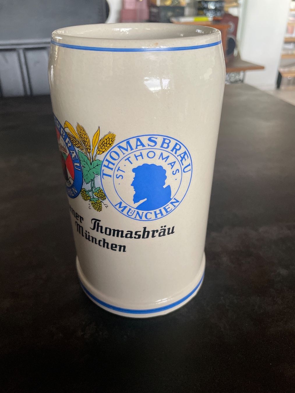 Bicchieri: Chope en Grès 1L Paulaner Thomasbraü München – Usato da Vallamand venduto da Bricbracbroc82 3