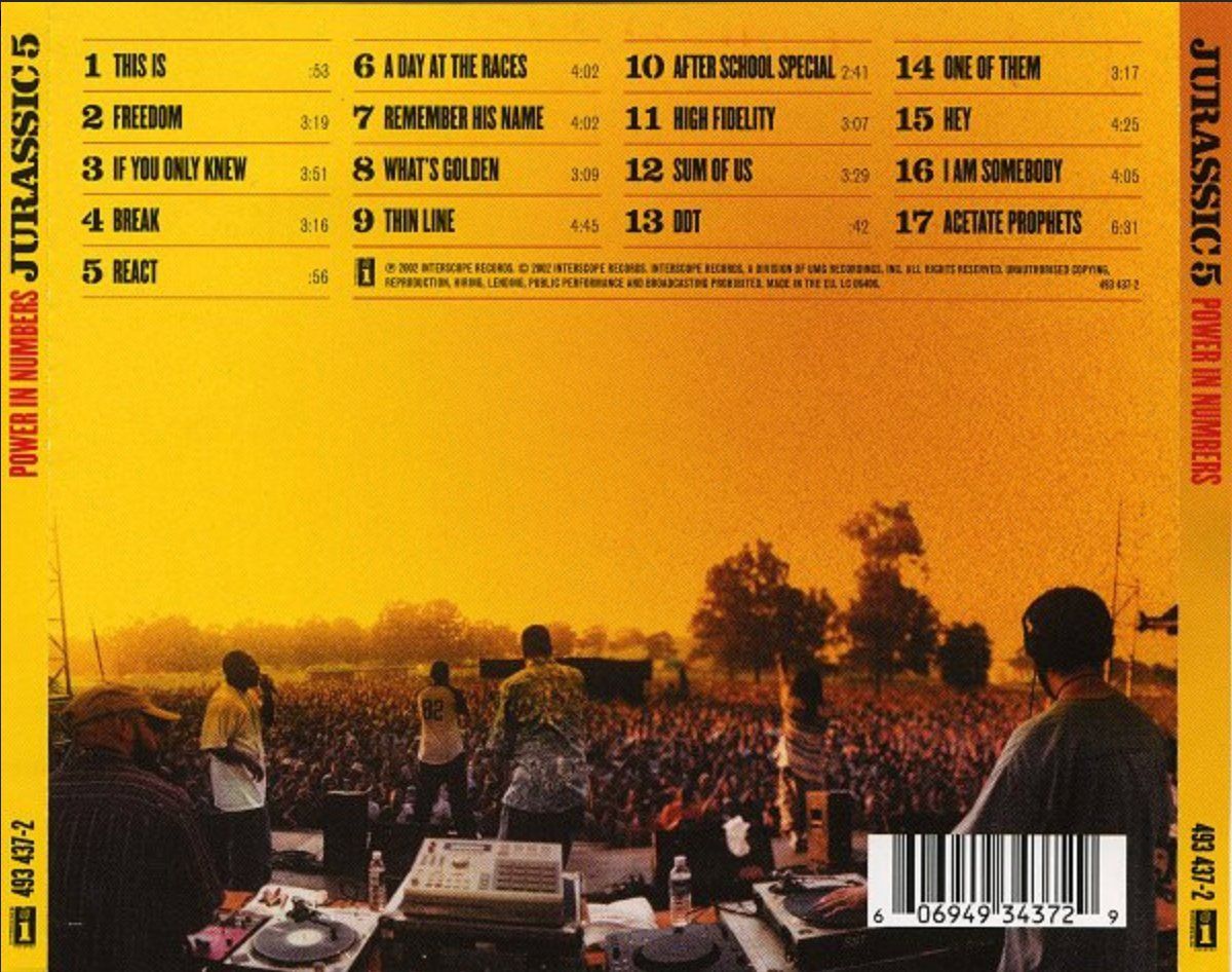 CD: Jurassic 5 - Power in Numbers – Usato da Brunnen venduto da Barfly5 1