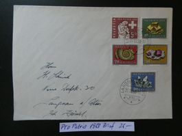 Pro Patria 1958 auf Brief