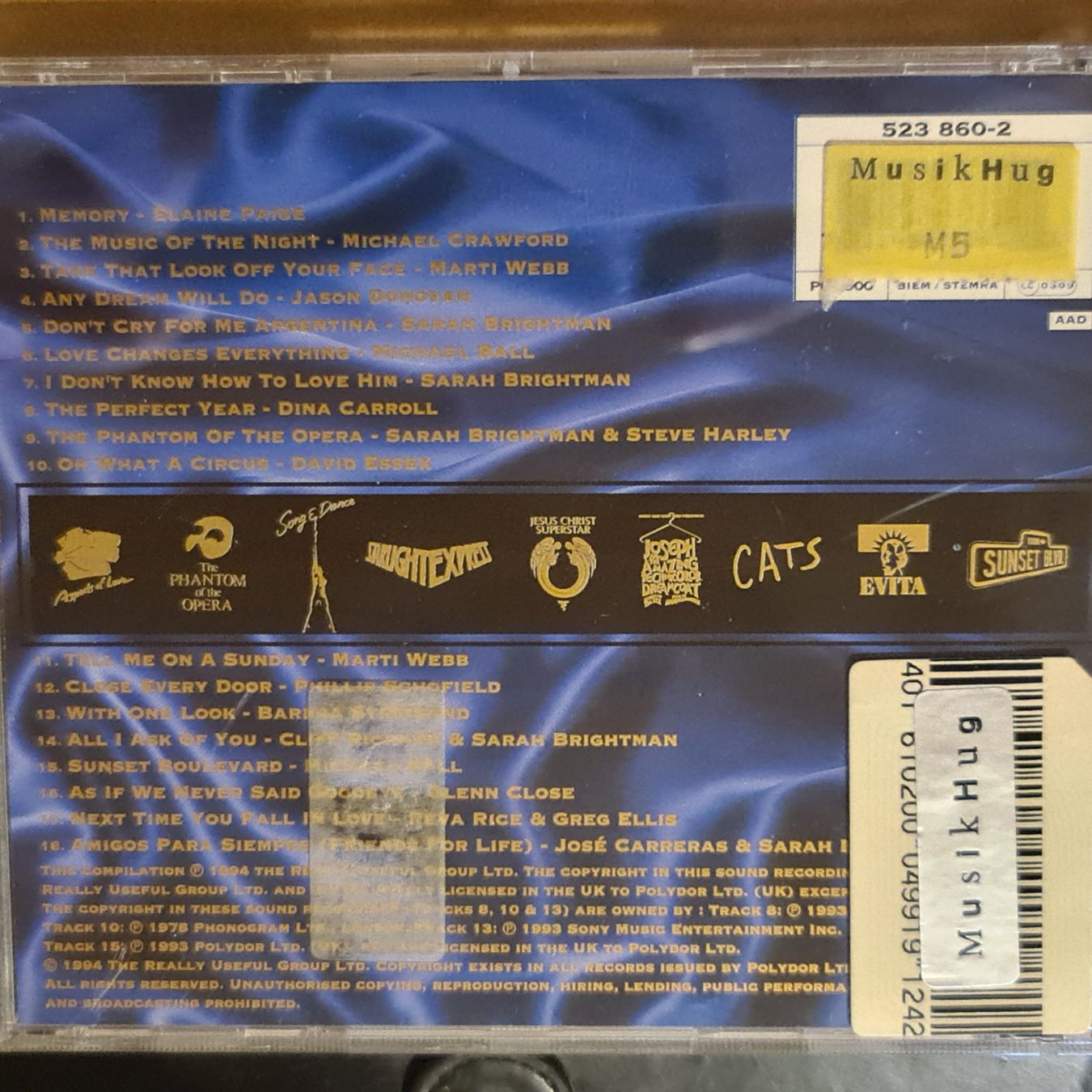 CD: Andrew Lloyd Webber – Usato da Dintikon venduto da Vexi 1