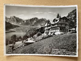 Alte Ansichtskarte Kurhaus Bellevue, Amden 1956