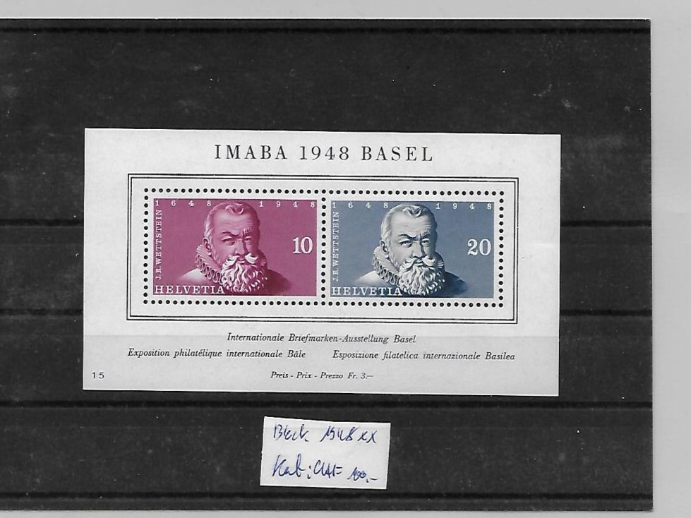 Tous les timbres: Block 1948 ** Kat: CHF 100.- – Neuf (Voir description) à Basel par Ilp