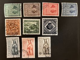 1953/54, Mi 315-321, 329-31, gestempelt, KP 120.--