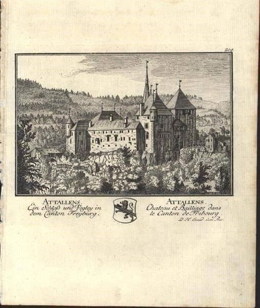 Stiche: Attallens von Herrliberger 1757 – Gebraucht aus Rafz von Helvet32