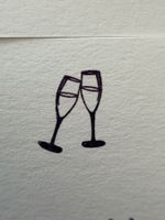 Gummistempel 2 Sektgläser – Hochzeit / Feier / Silvester