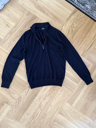 Pelikamo Navy Zip Neck Sweater