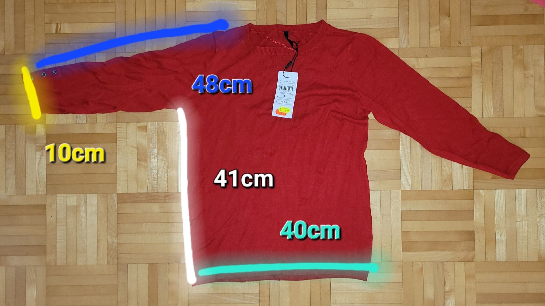 Pullover & Sweatshirts: 53. Pull rouge NEUF, taille L – Neu (gemäss Beschreibung) aus Villars-sur-Glâne von m66_dch5 1