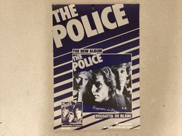 Promoplakat Police Reggatta de Blanc (Klebebandrückstände)