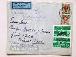 Lupo - Brief 1934 - GENÈVE > BUENOS AIRES / MiF / Porto 4.30